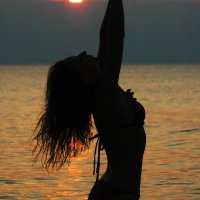 Frau am Strand © Skiba