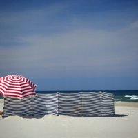 Windschutz am Strand